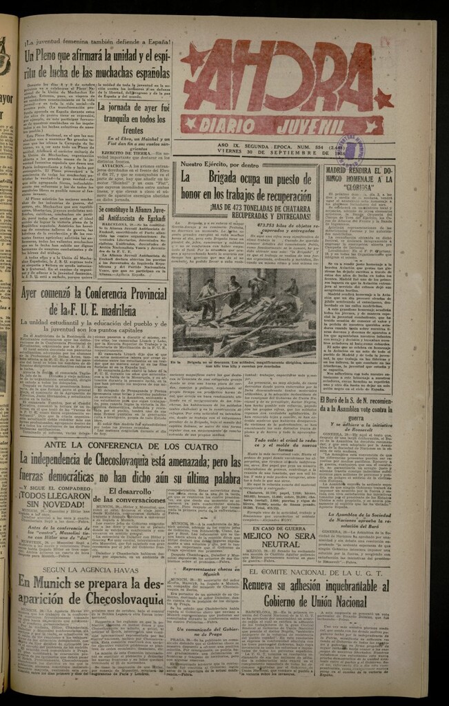 Miniatura de Ahora: diario gráfico del 30 de septiembre de 1938, nº 554