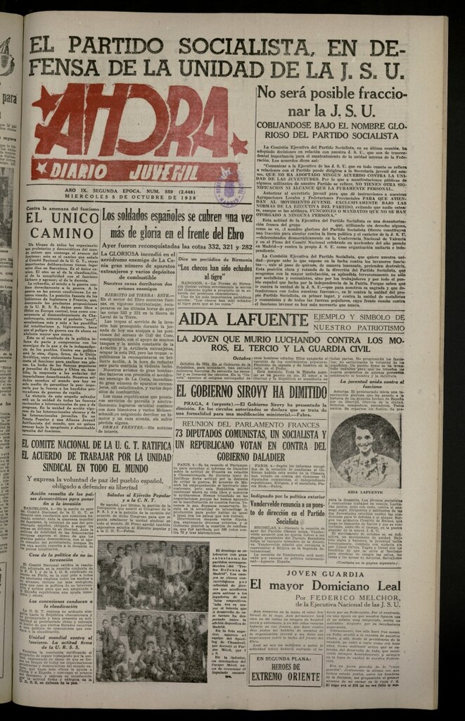 Miniatura de Ahora: diario gráfico del 5 de octubre de 1938, nº 559