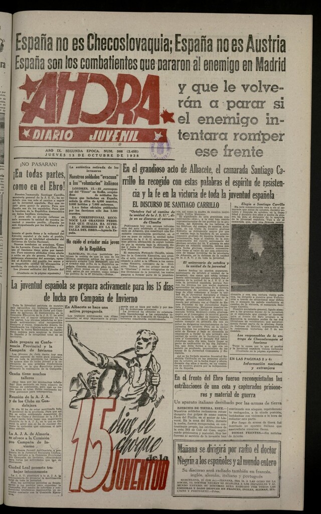 Miniatura de Ahora: diario gráfico del 13 de octubre de 1938, nº 566