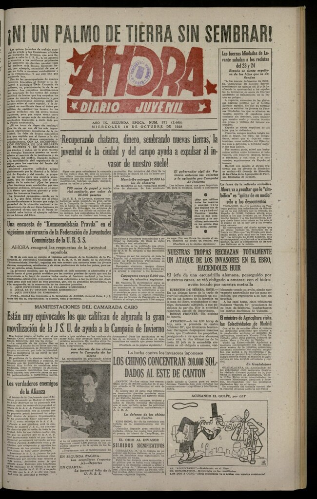 Miniatura de Ahora: diario gráfico del 19 de octubre de 1938, nº 571