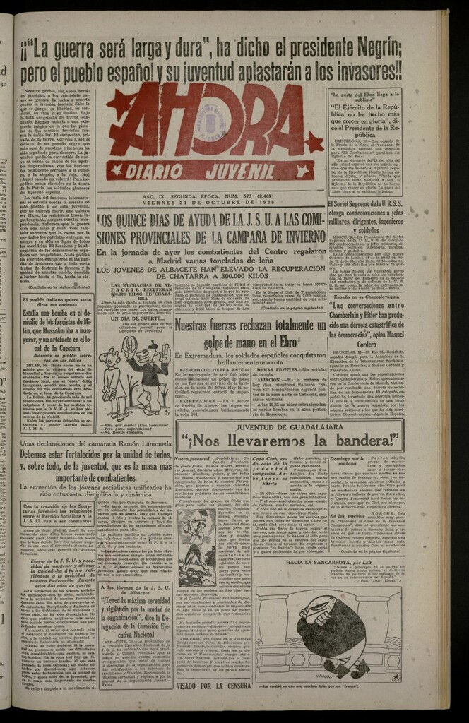 Miniatura de Ahora: diario gráfico del 21 de octubre de 1938, nº 573