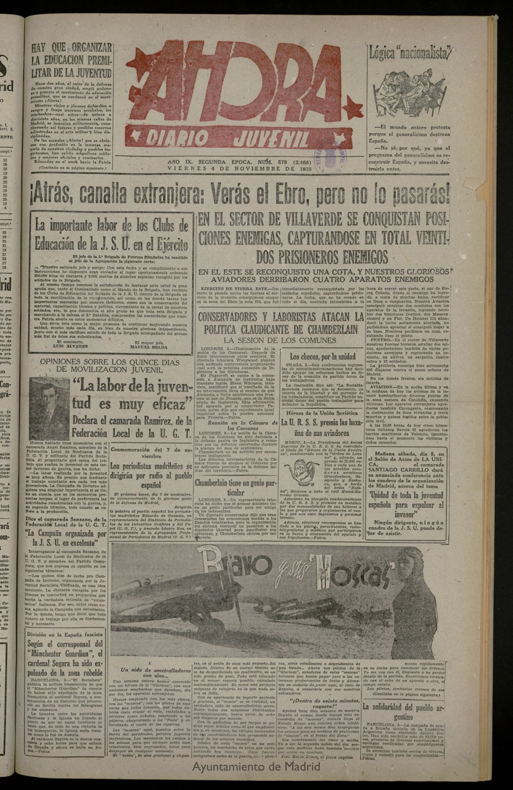 Miniatura de Ahora: diario gráfico del 4 de noviembre de 1938, nº 579