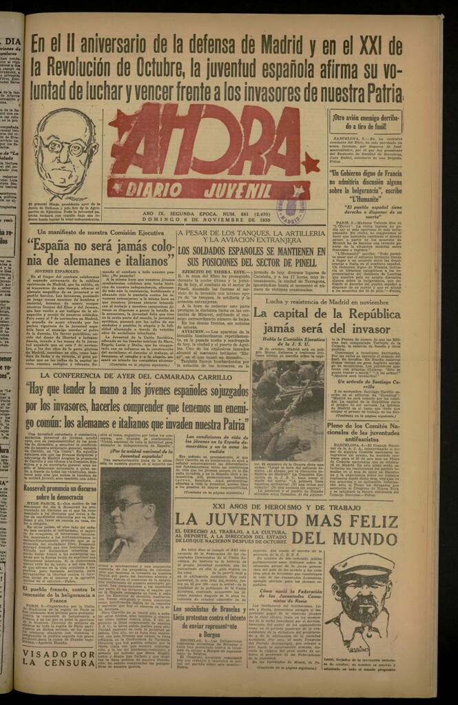 Miniatura de Ahora: diario gráfico del 6 de noviembre de 1938, nº 581