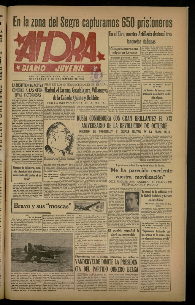 Miniatura de Ahora: diario gráfico del 9 de noviembre de 1938, nº 583