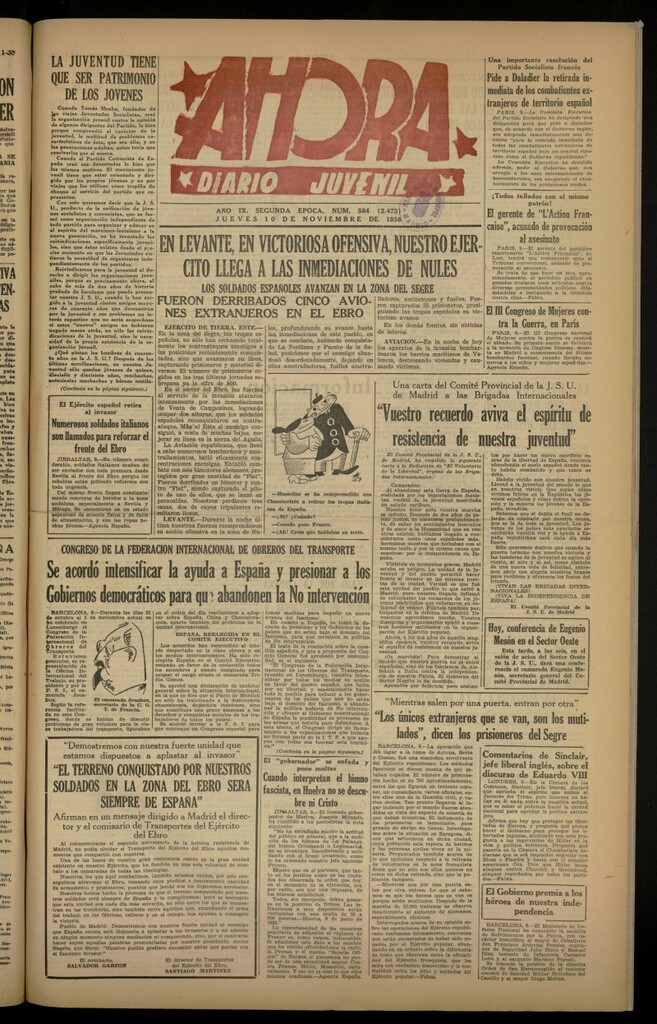 Miniatura de Ahora: diario gráfico del 10 de noviembre de 1938, nº 584