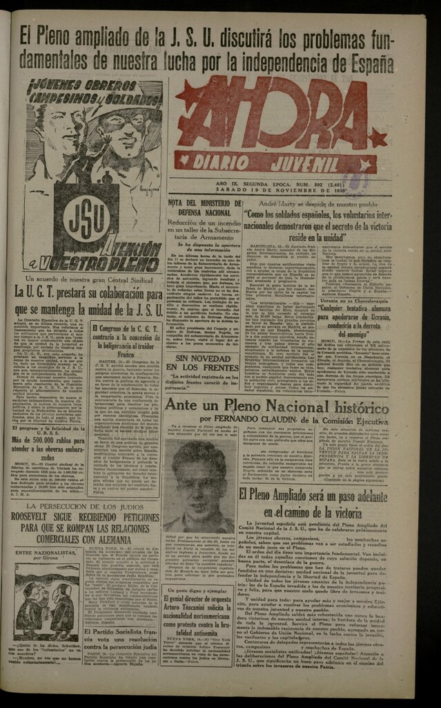 Miniatura de Ahora: diario gráfico del 19 de noviembre de 1938, nº 592