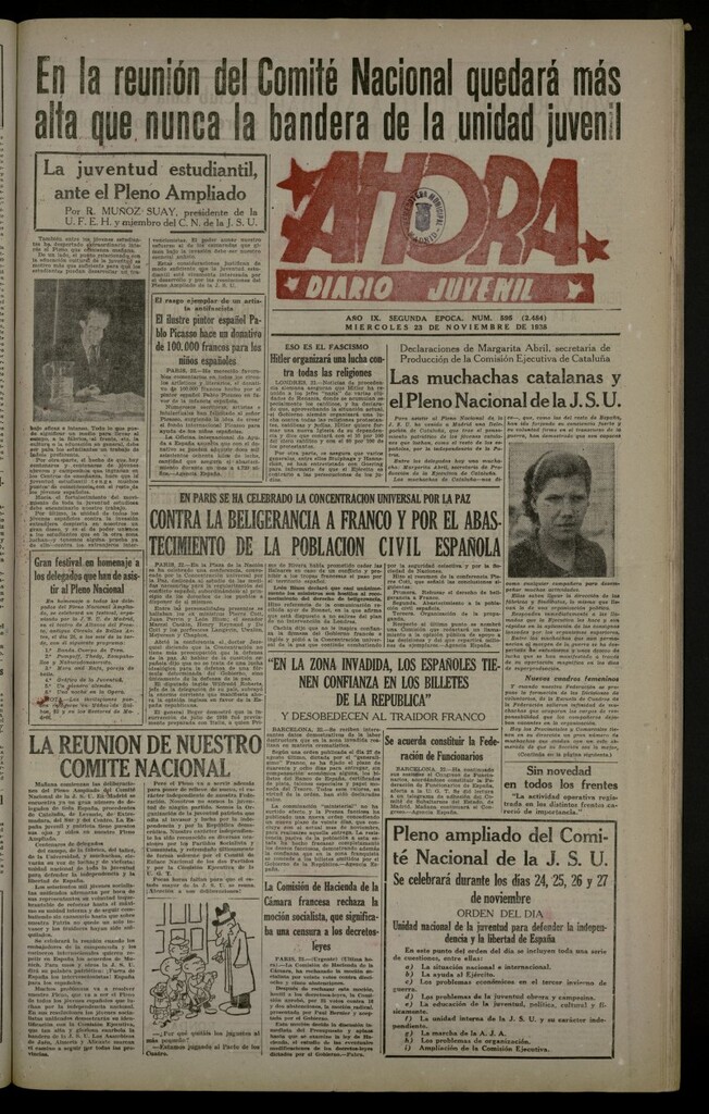 Miniatura de Ahora: diario gráfico del 23 de noviembre de 1938, nº 595