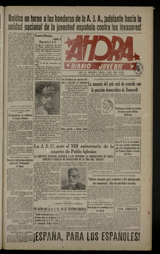 Miniatura de Ahora: diario gráfico del 5 de diciembre de 1938, nº 606
