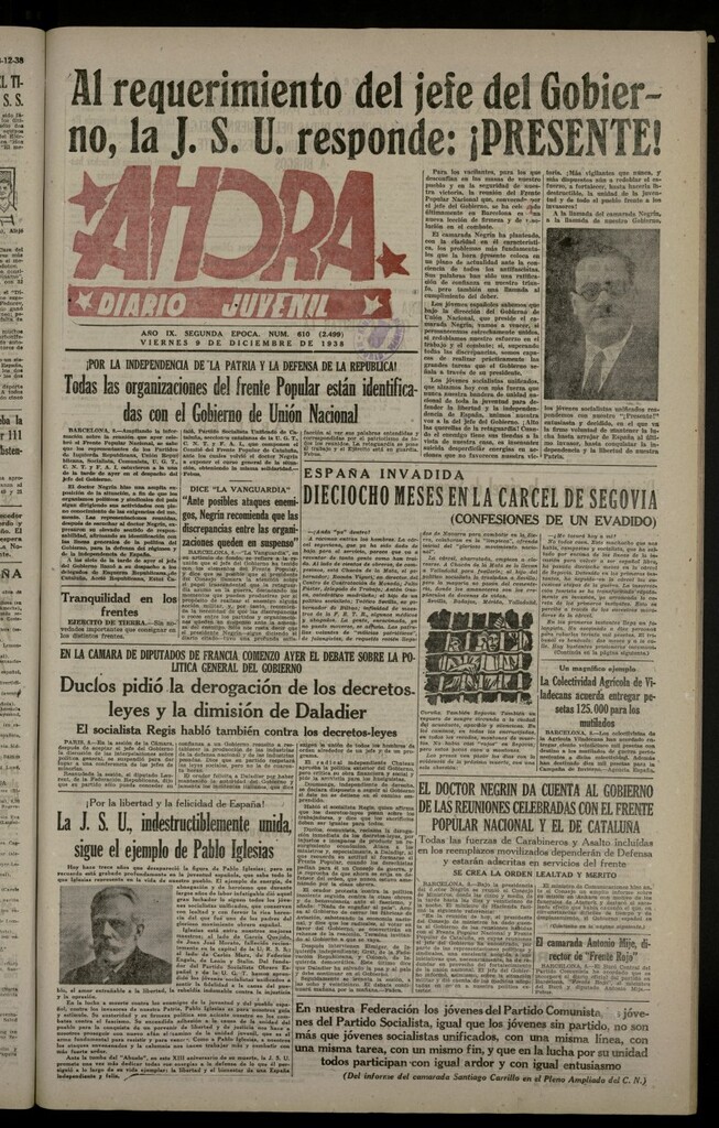 Miniatura de Ahora: diario gráfico del 9 de diciembre de 1938, nº 610