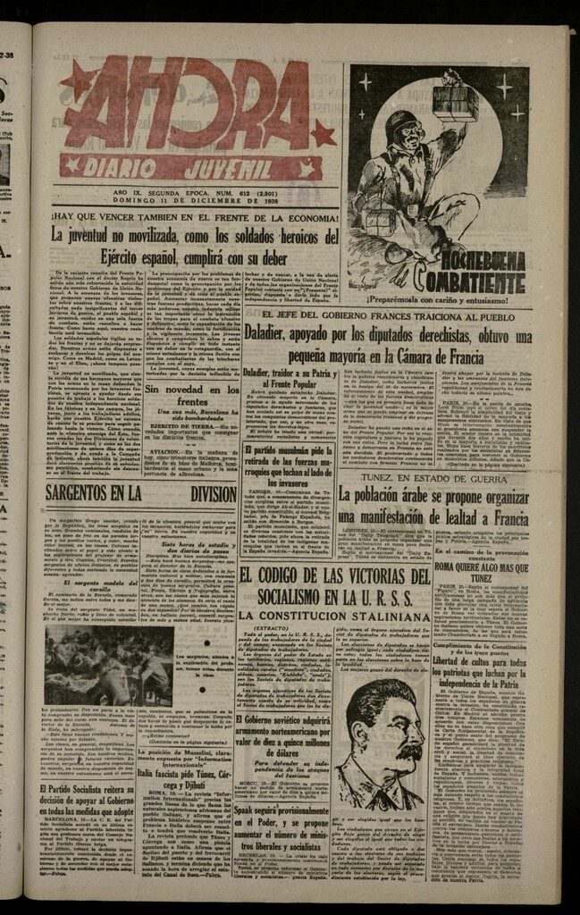 Miniatura de Ahora: diario gráfico del 11 de diciembre de 1938, nº 612