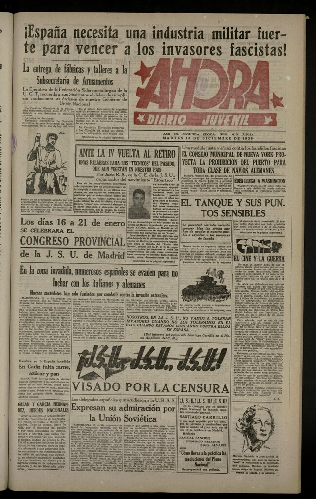 Miniatura de Ahora: diario gráfico del 13 de diciembre de 1938, nº 613
