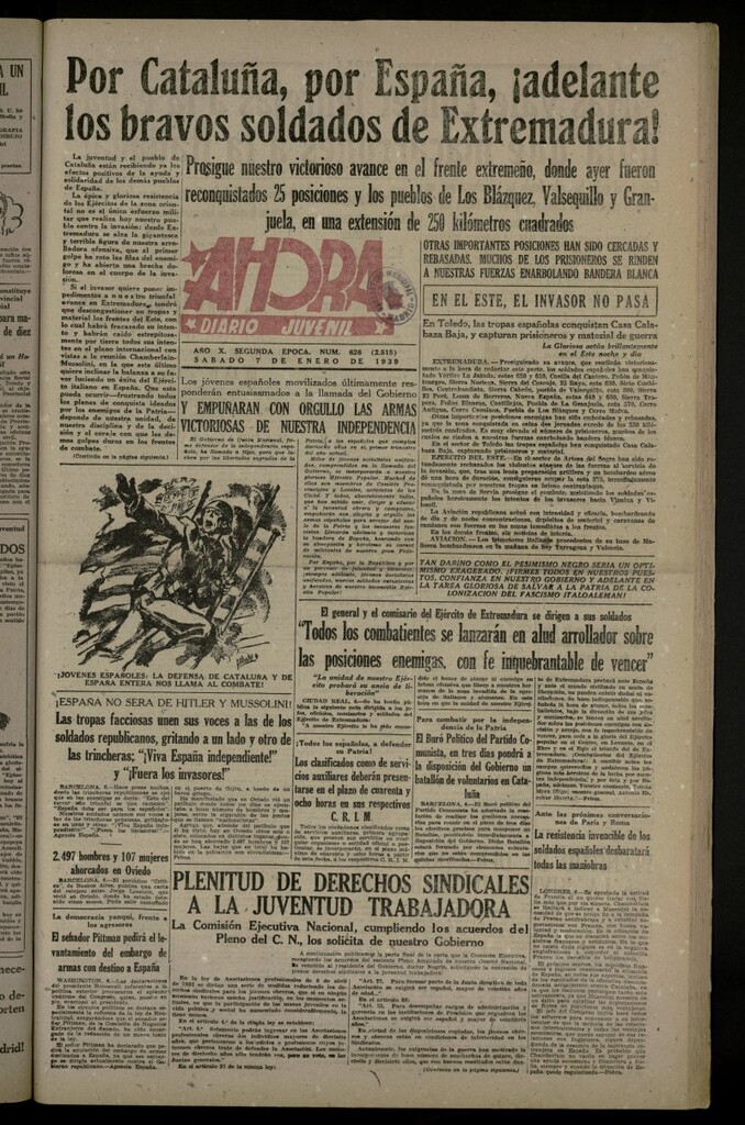 Miniatura de Ahora: diario gráfico del 7 de enero de 1939, nº 626