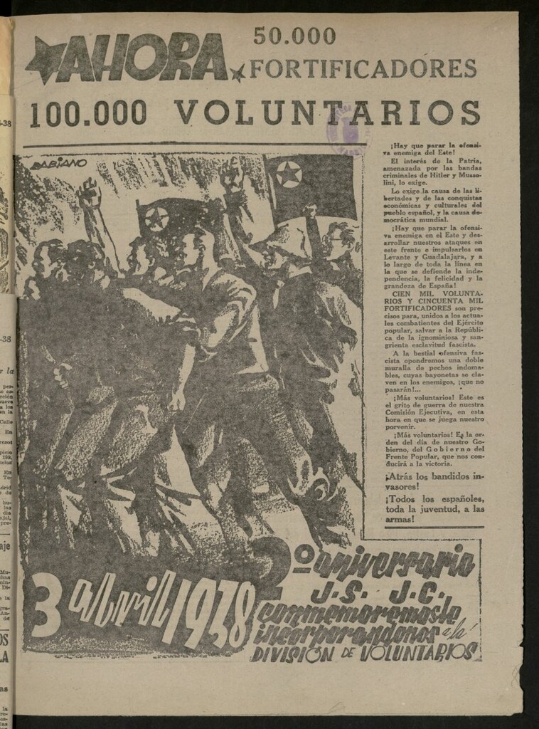 Miniatura de Ahora: diario gráfico del 3 de abril de 1938, nº 400