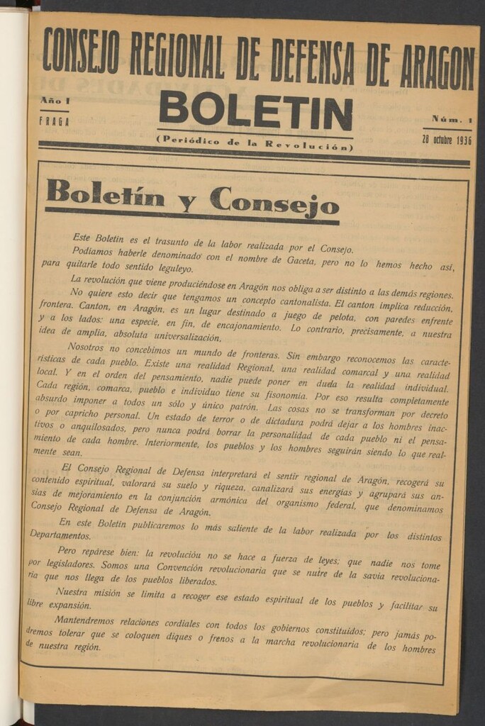 Miniatura de Boletín: periódico de la revolución