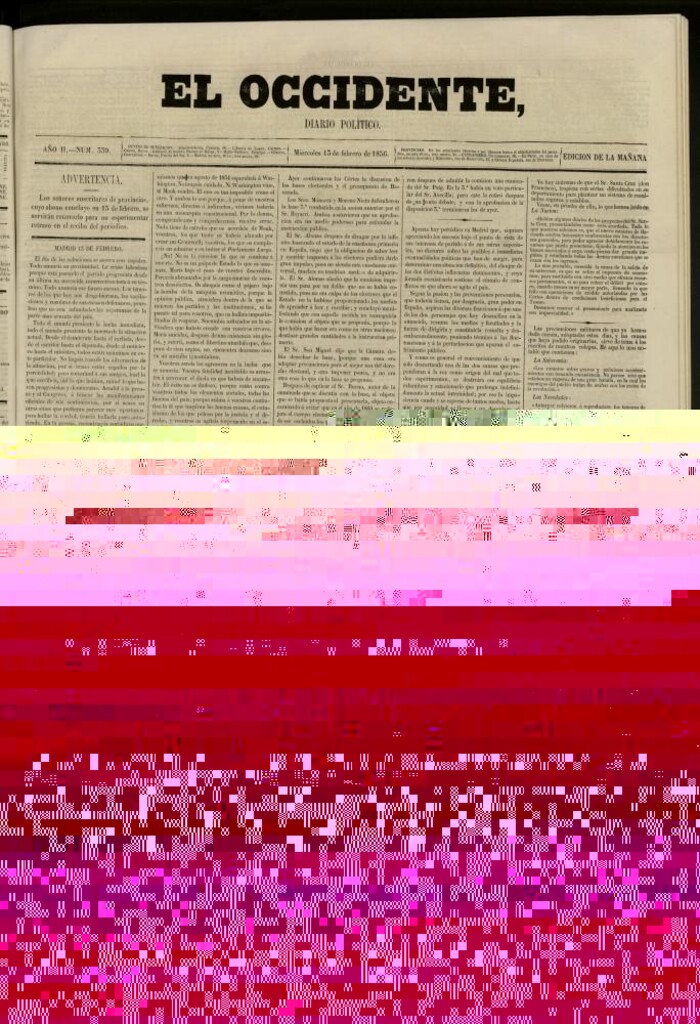 Miniatura de El Occidente: diario político del 13 de febrero de 1856, nº 339