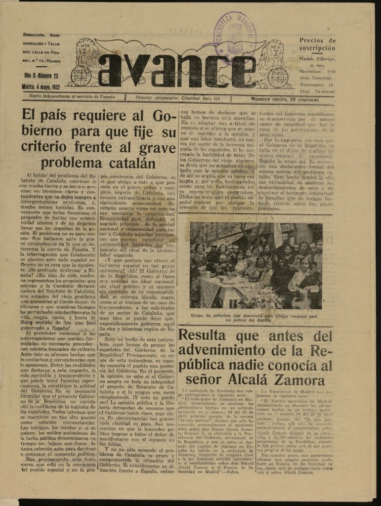 Miniatura de Avance del 4 de mayo de 1932, nº 23