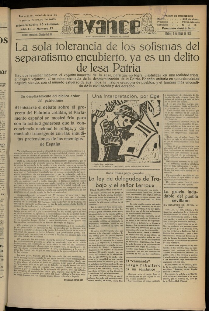 Miniatura de Avance del 8 de mayo de 1932, nº 27
