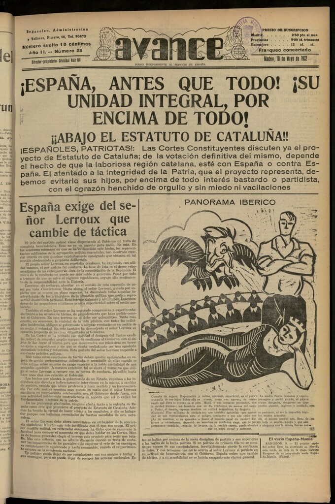Miniatura de Avance del 10 de mayo de 1932, nº 28