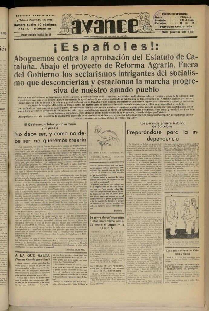 Miniatura de Avance del 26 de mayo de 1932, nº 42
