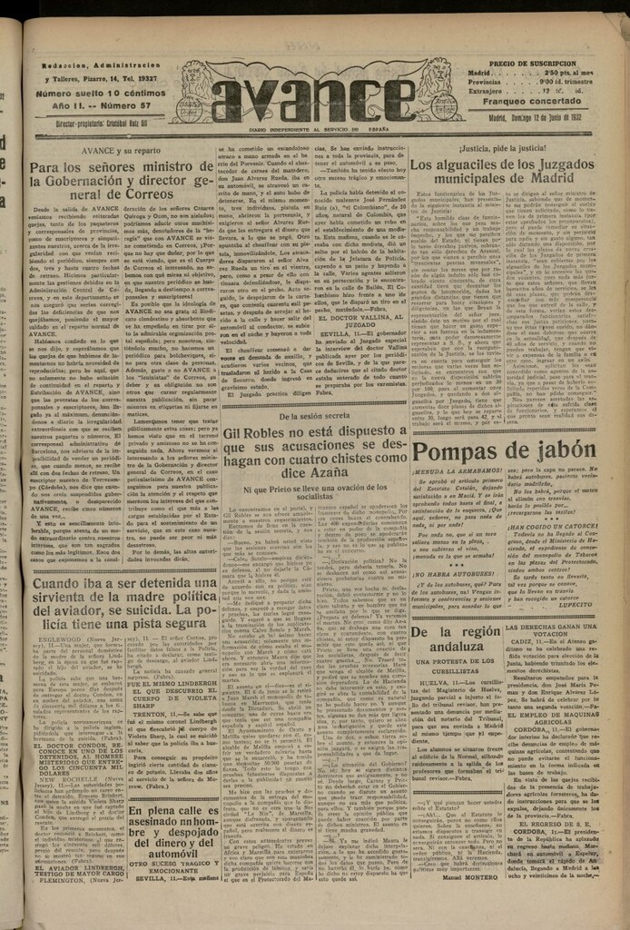 Miniatura de Avance del 12 de junio de 1932, nº 57