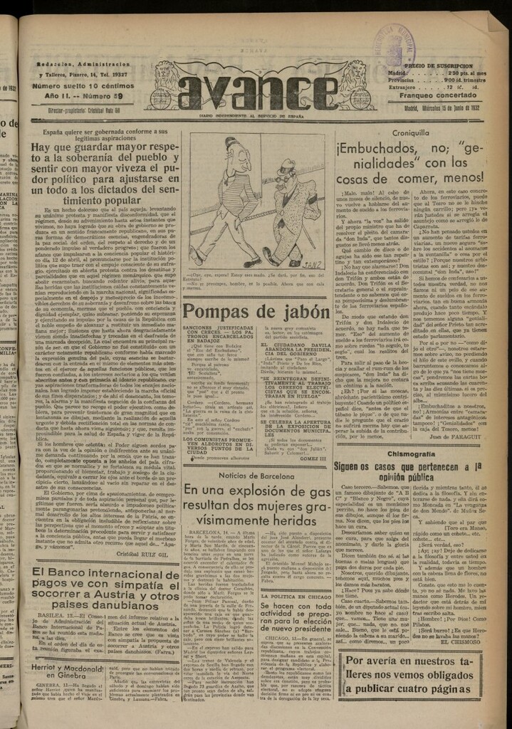Miniatura de Avance del 15 de junio de 1932, nº 59