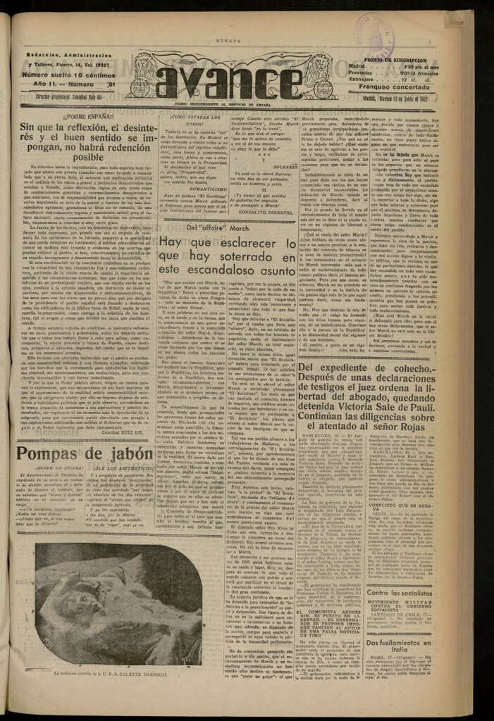 Miniatura de Avance del 17 de junio de 1932, nº 61