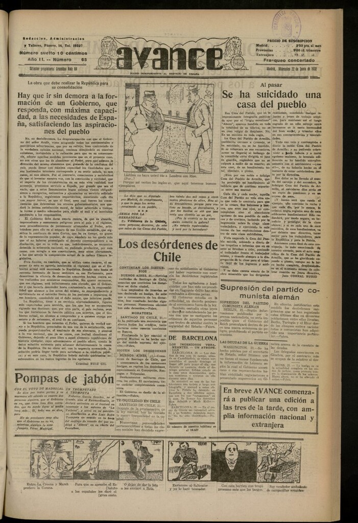 Miniatura de Avance del 22 de junio de 1932, nº 65