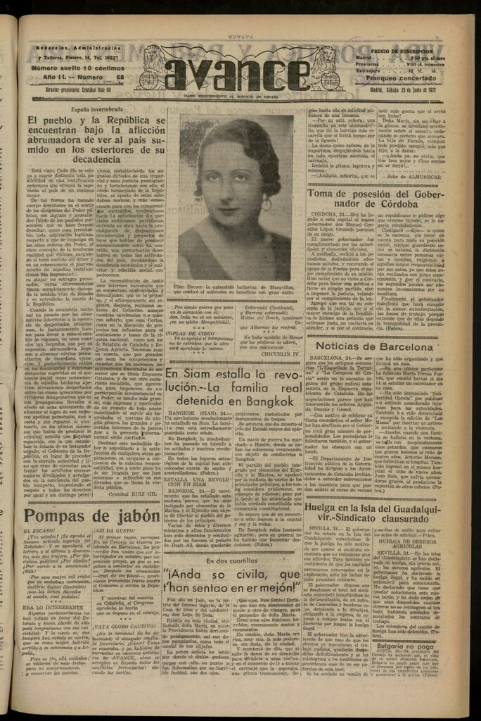 Miniatura de Avance del 25 de junio de 1932, nº 68