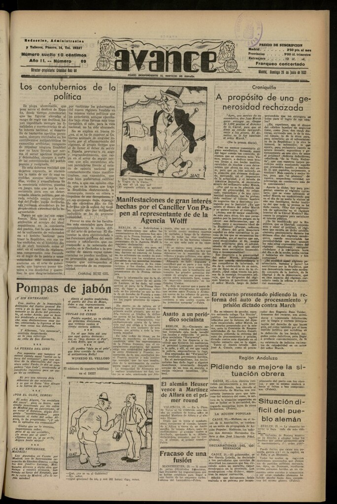 Miniatura de Avance del 26 de junio de 1932, nº 69