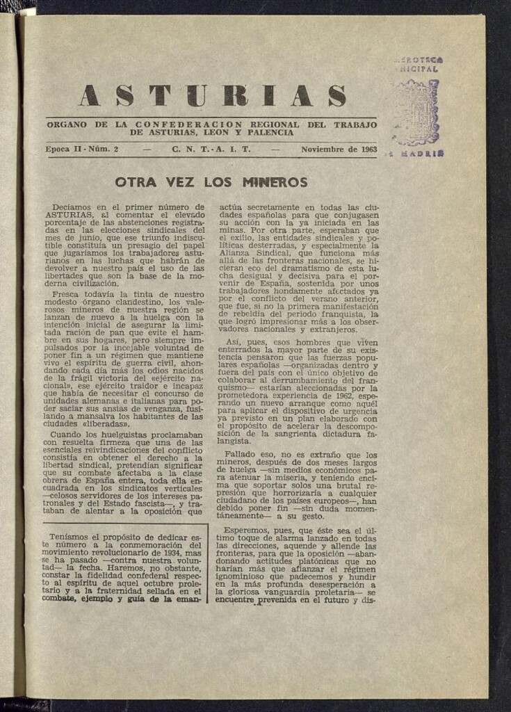 Miniatura de Asturias de noviembre de 1963, nº 2