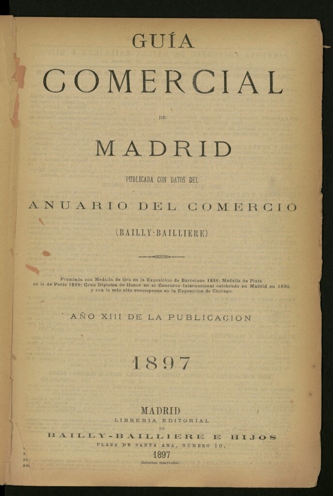 Miniatura de Guía comercial de Madrid 1897