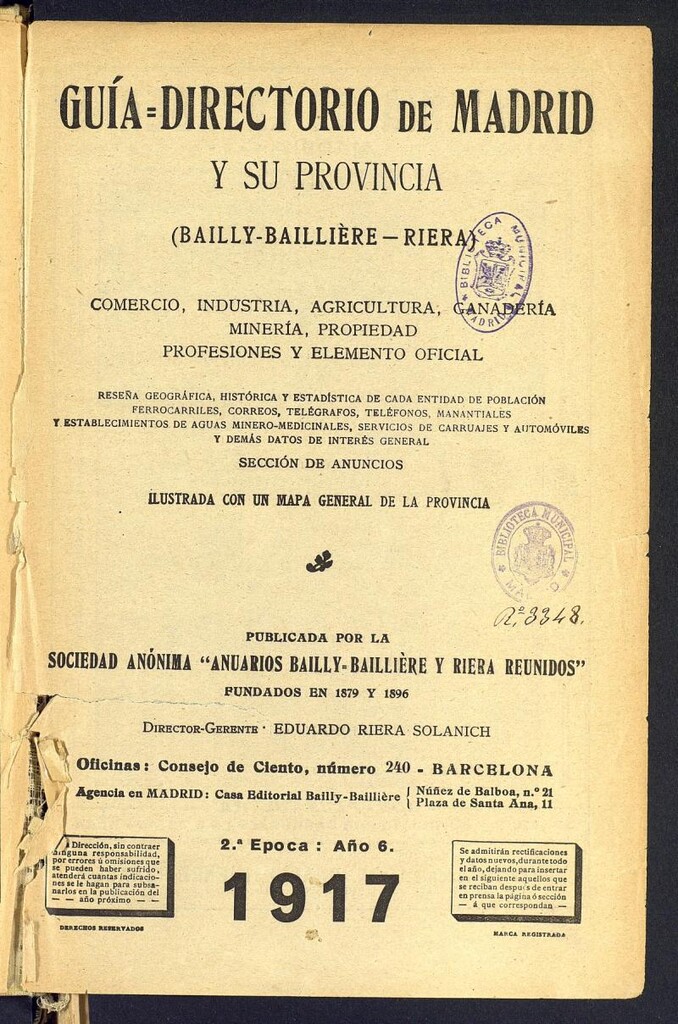 Miniatura de Guía comercial de Madrid 1917