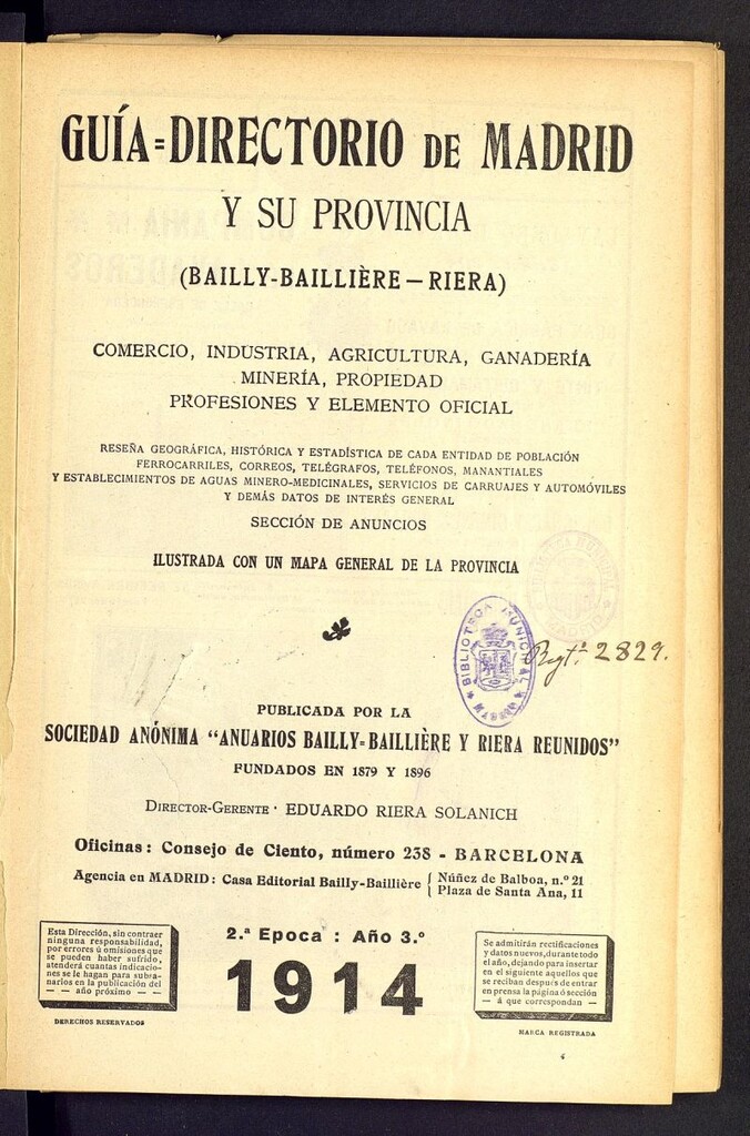 Miniatura de Guía comercial de Madrid 1914