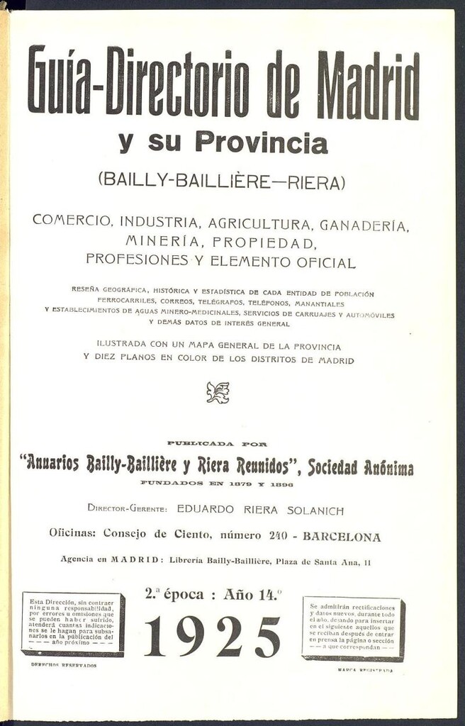 Miniatura de Guía comercial de Madrid 1925