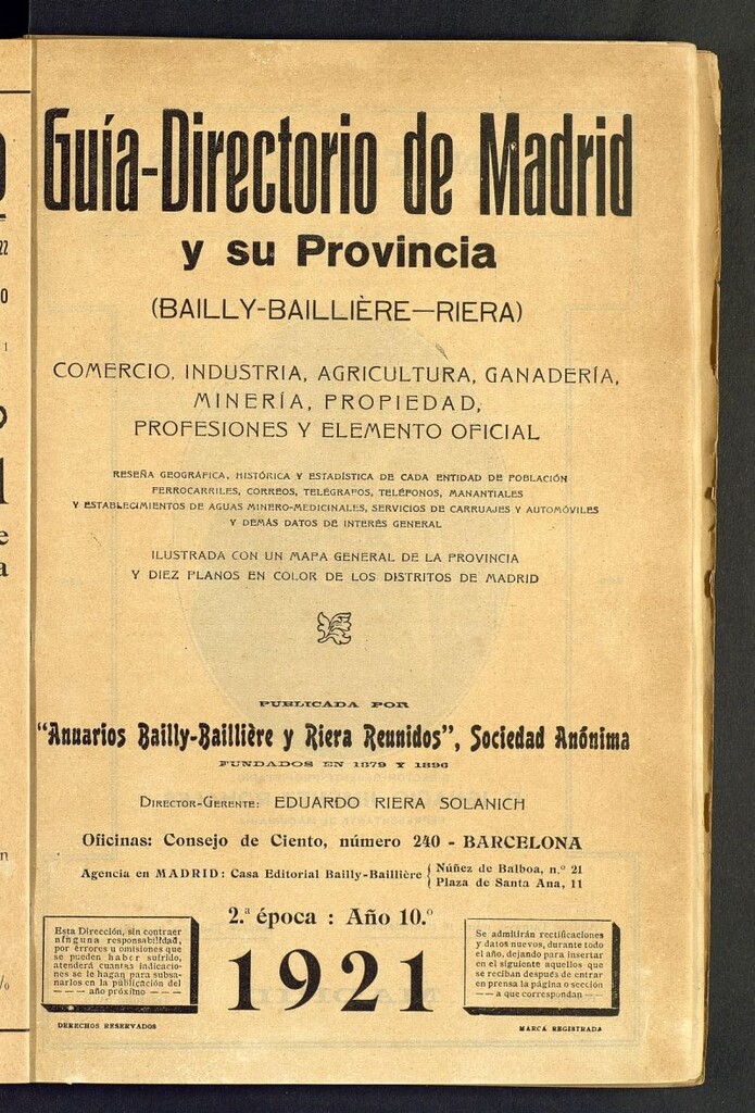 Miniatura de Guía comercial de Madrid 1921