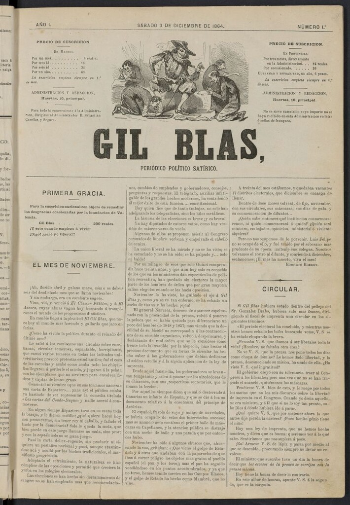Miniatura de Gil Blas : periódico político satírico