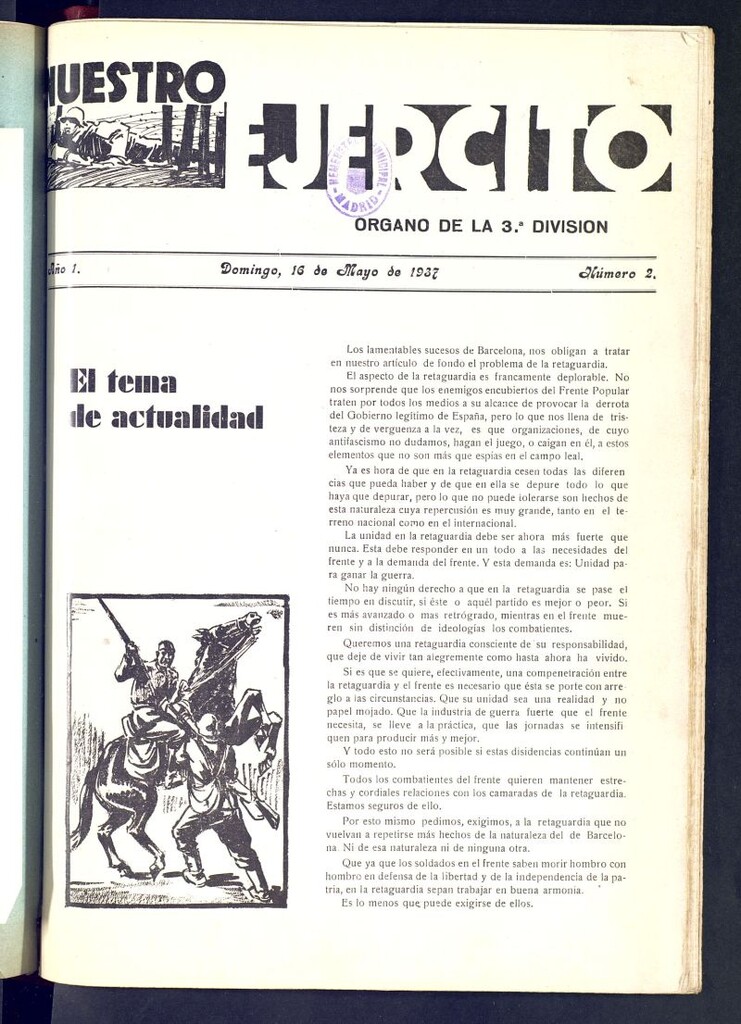 Miniatura de Nuestro ejercito : órgano de la 3ª División
