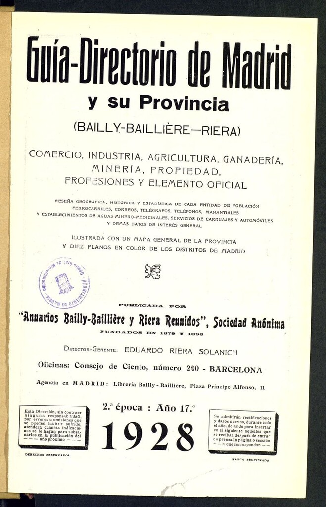 Miniatura de Guía comercial de Madrid 1928