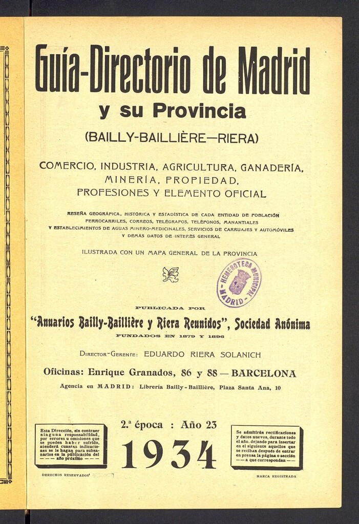 Miniatura de Guía comercial de Madrid 1934