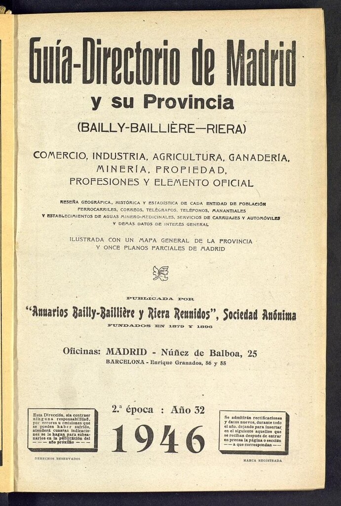 Miniatura de Guía comercial de Madrid 1946