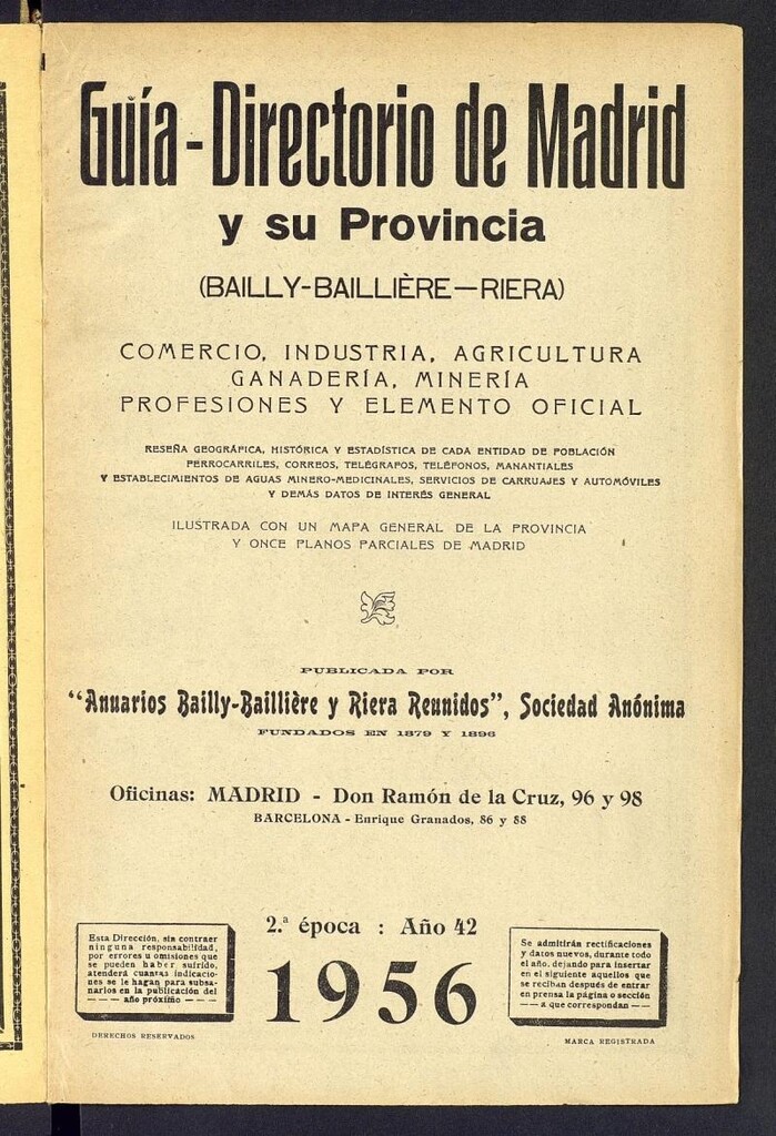 Miniatura de Guía comercial de Madrid 1956