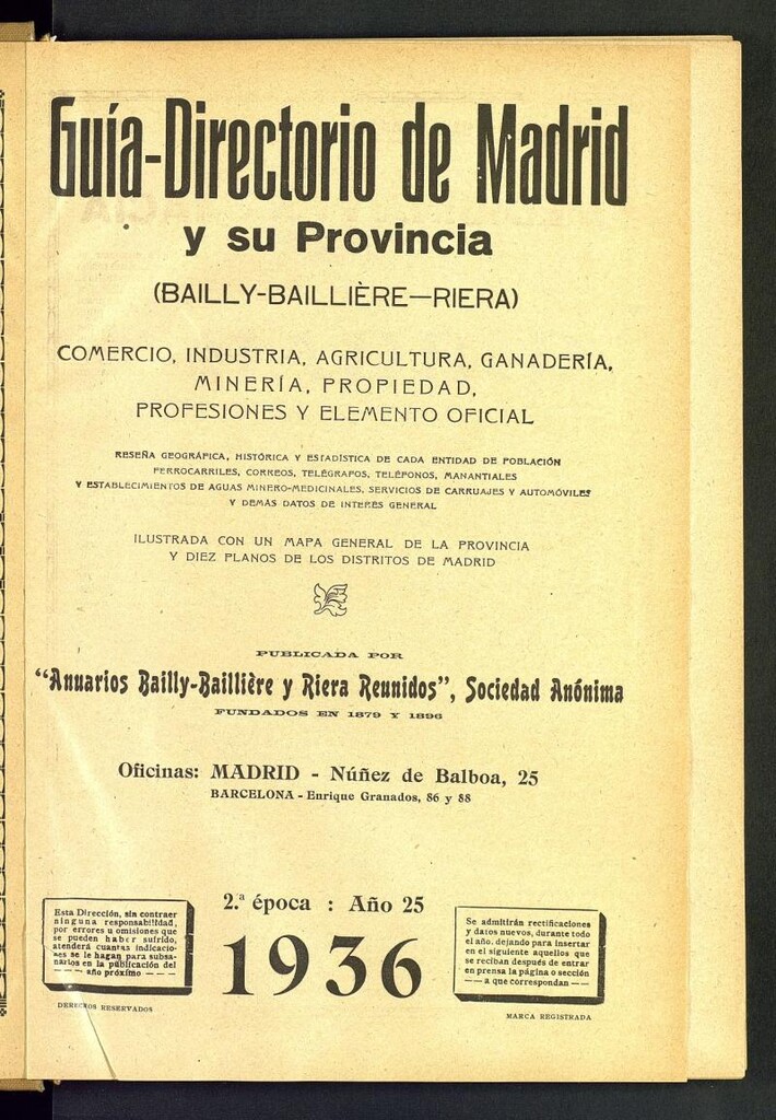Miniatura de Guía comercial de Madrid 1936