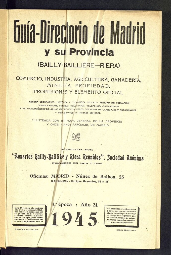 Miniatura de Guía comercial de Madrid 1945