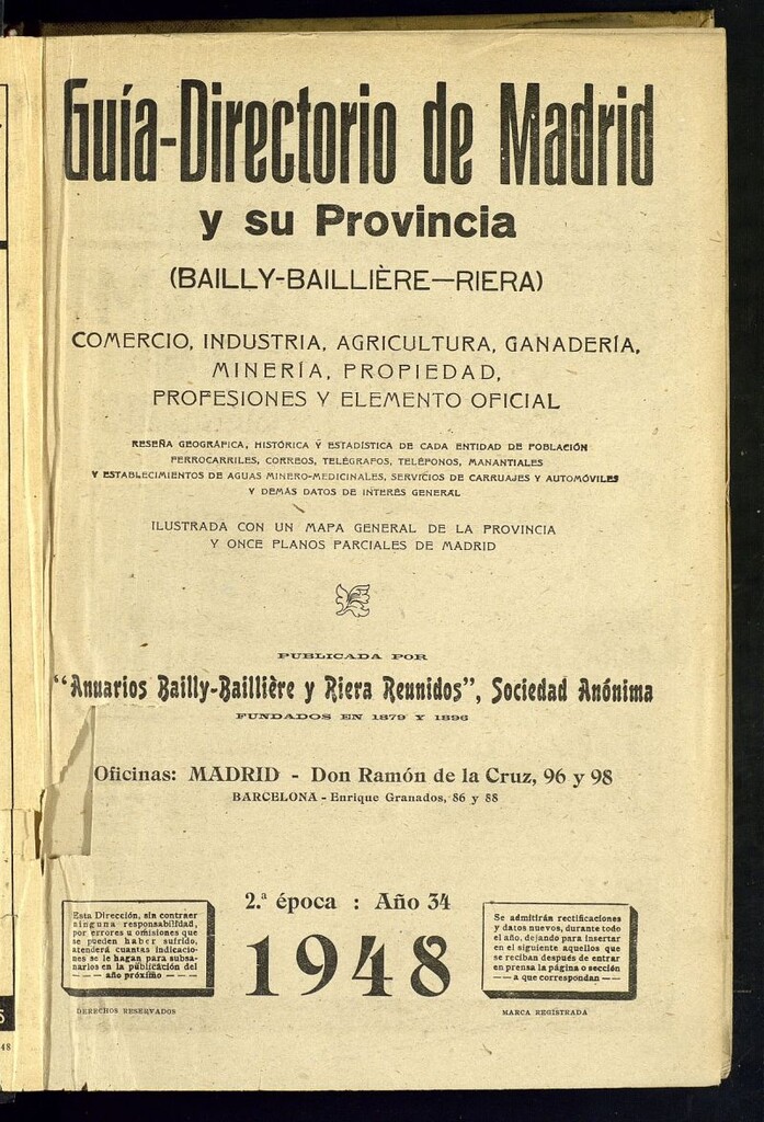 Miniatura de Guía comercial de Madrid 1948