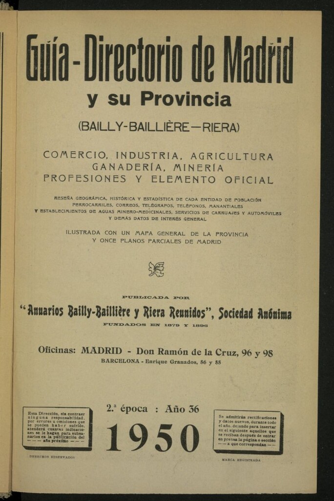 Miniatura de Guía comercial de Madrid 1950