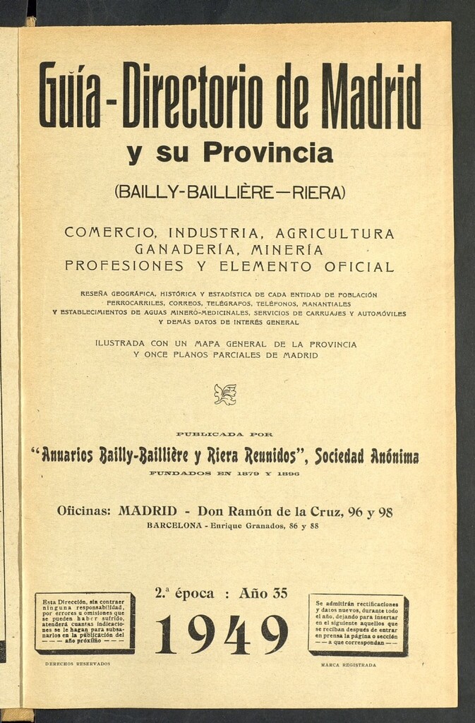 Miniatura de Guía comercial de Madrid 1949
