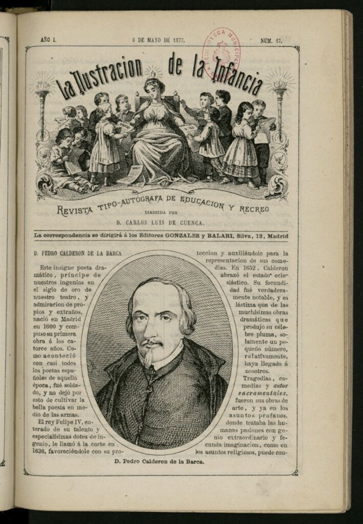 Miniatura de La Ilustración de la Infancia : revista tipo-autógrafa de educación y recreo de 8 de mayo de 1877, nº 17