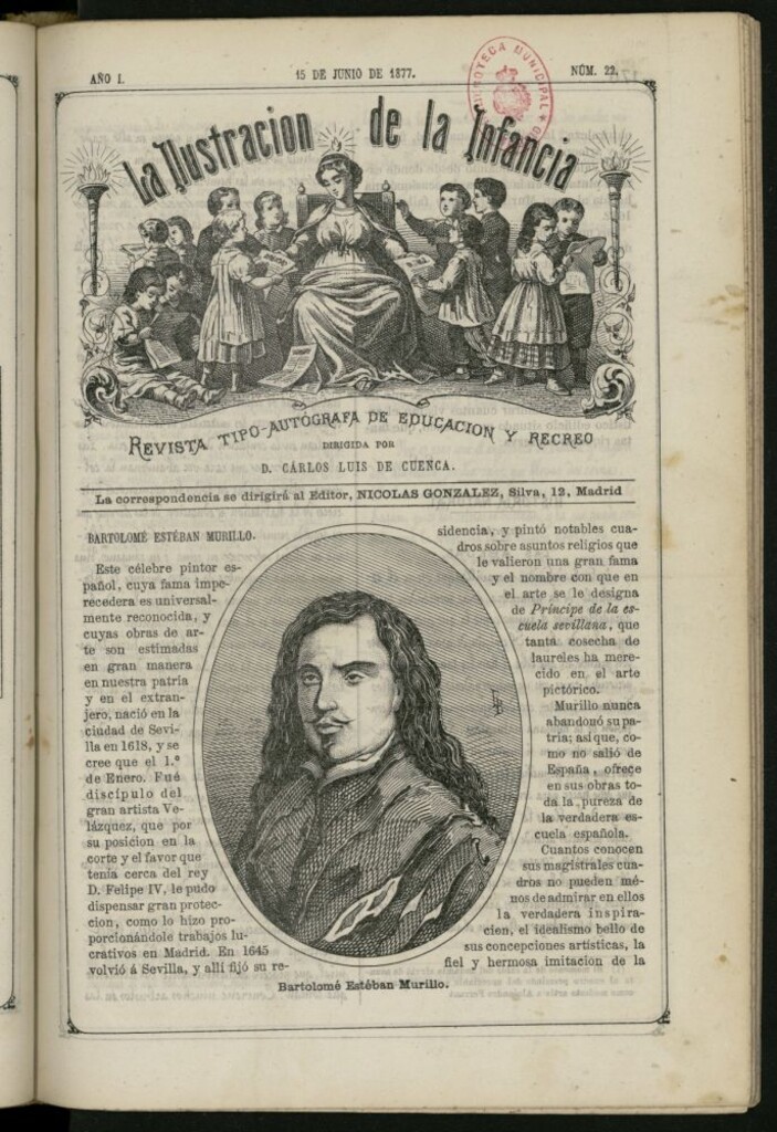 Miniatura de La Ilustración de la Infancia : revista tipo-autógrafa de educación y recreo de 15 de junio de 1877, nº 22