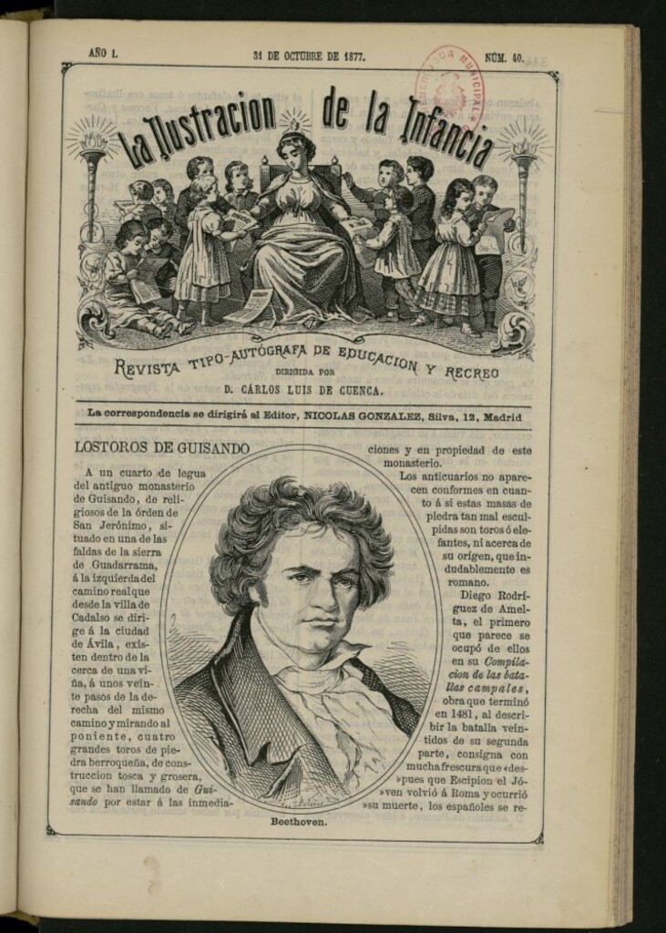 Miniatura de La Ilustración de la Infancia : revista tipo-autógrafa de educación y recreo de 31 de octubre de 1877, nº 40