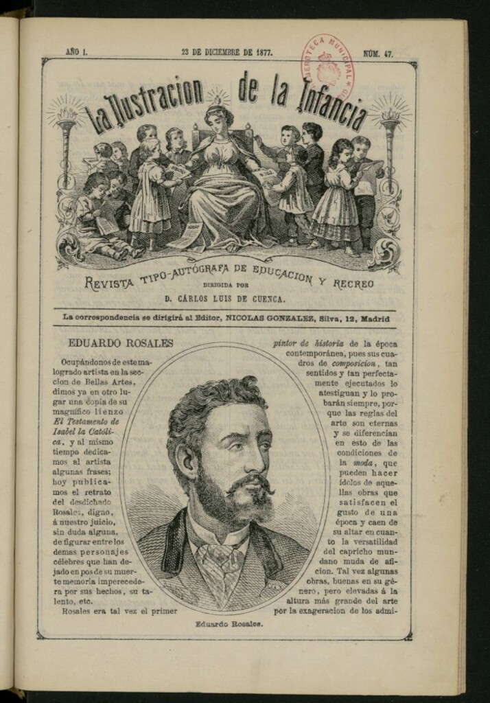 Miniatura de La Ilustración de la Infancia : revista tipo-autógrafa de educación y recreo de 23 de diciembre de 1877, nº 47
